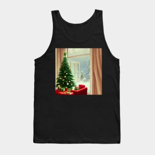 Christmas Eve with Joy of Love and Blessed This Year with Christmas Trees Warm Wishes Tank Top